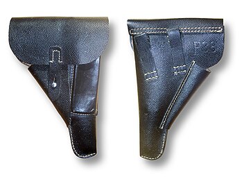 Koppel-Holster für der P38 aus Pressstoff