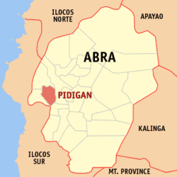 Map of Abra with Pidigan highlighted