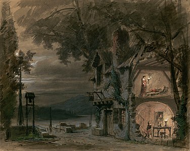 Set design for Act IV of Rigoletto, by Philippe Chaperon (restored by Adam Cuerden)