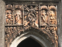 Terracotta decoration in a Surul temple