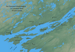 Map of the Thousand Islands region