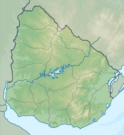 Location of Laguna de Rocha in Uruguay.