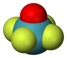 Space-filling model of xenon oxytetrafluoride