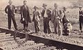 Image 66Japanese experts inspect the scene of the alleged railway sabotage on South Manchurian Railway that led to the Mukden Incident and the Japanese occupation of Manchuria. (from History of Japan)