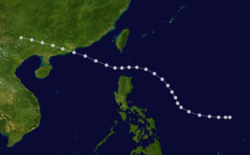 1937年丁丑台风的路径图