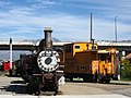 D&RGW 223, undergoing restoration, and a caboose
