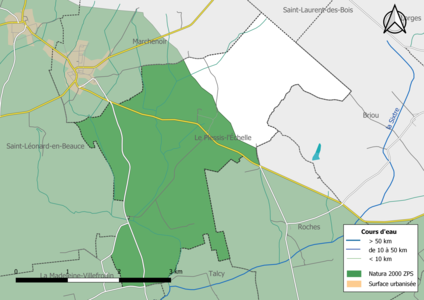 Une partie du territoire communal est incluse dans le site Natura 2000la « Petite Beauce ».