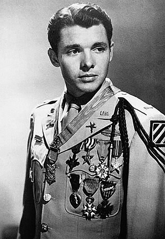 American military hero Audie Murphy, the subject of a featured article.