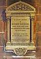 Memorial to Benson Rathbone, in cloister