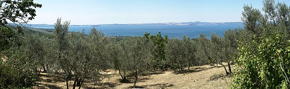 Alentours boisés du Lac de Bolsena, au Nord du Latium (Sud de l’Étrurie).