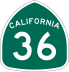 State Route 36 marker