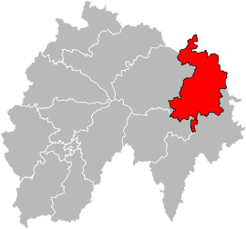 Situation of the canton of Saint-Flour-1 in the department of Cantal