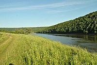 Dniester Canyon between village Hubyn (Ternopil region) and town Chernelytsia (Ivano-Frankivsk region), western Ukraine.