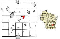 Location of Horicon in Dodge County, Wisconsin