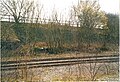 The former Dudley Freightliner Terminal signal box's remnants in 2002.