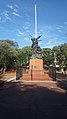 Obra de Louis-Ernest Barrias, exhibida en el Pabellón Argentino en 1889. Esta escultura de bronce que tiene que ver con el río, se llama "La Navegación". Se encuentra en la Plaza Sudamérica.