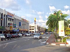 Street in Gadong, the main shopping centre of Bandar Seri Begawan.