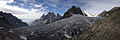 Vue panoramique du glacier en 2010.