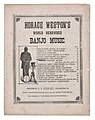 Advertisement listing Horace Weston's banjo compositions.