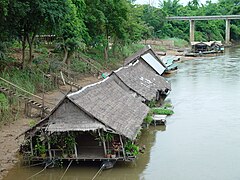 Vue de la rivière Kwaï en Thaïlande.