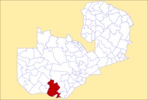 District location in Zambia