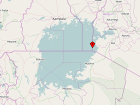 Carte indiquant la position de l'île sur le lac Victoria