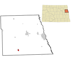 Location of Northwood, North Dakota