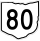 State Route 80 marker