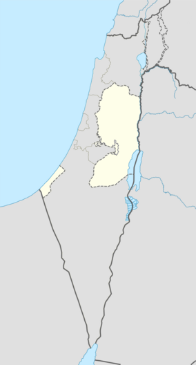 Map showing the location of Ein Gedi Nature Reserve