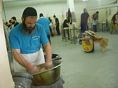 The mixer and dough handlers in Kfar Chabad