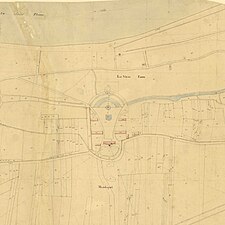 Plan masse du château et des jardins vers 1824, cadastre napoléonien[27].