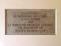 Commemorative plaque honoring Marie-Louise Arconati-Visconti