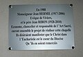 Plaque mémorielle.