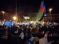 Protests at the Russian embassy in Budapest, Hungary