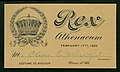 1920 Admittance Card