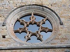 Rosace de l'église, façade Ouest.