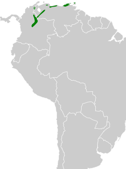 Distribución geográfica del pijuí pechiestriado.