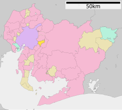 Location of Tōgō in Aichi Prefecture