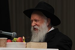 הרב גינזבורג בהתוועדות התרמה לעמותת "גל עיני"