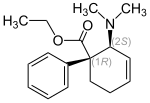 Strukturformel von (1R,2S)-trans-Tilidin