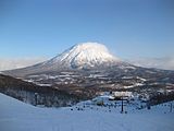 ゲレンデから眺めた羊蹄山（2010年2月）