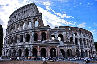The Colosseum, symbol of Rome in the world, World Heritage Site and one of the seven wonders of the modern world