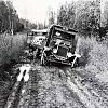 Vehicle being towed out of the mud, 1939, Alaska Rt 51 mile 16
