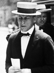 Fitzgerald based the character of Meyer Wolfsheim on Jazz Age racketeer Arnold Rothstein (pictured above) who was murdered in 1928.