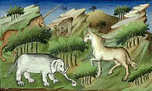 Miniature avec licorne