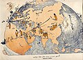 Il ventesimo secolo, caricatura del 1910, rappresenta l'Europa e il Giappone come società sviluppate e prospere e l'Asia come una società di basse classi oppresse. Il commento in azero recita: "Lo stato dei continenti nel ventesimo secolo"