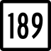 Route 189 marker