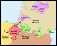 map showing Foix and Navarra