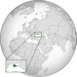 موقعیت جمهوری خودمختار کریمه در نقشه