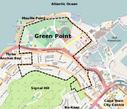 Street map of Green Point